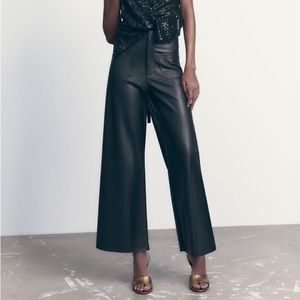 ZARA The Marine Straight Faux Leather Pants